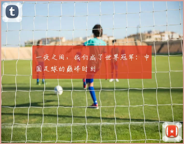 一夜之间，我们成了世界冠军：中国足球的巅峰时刻